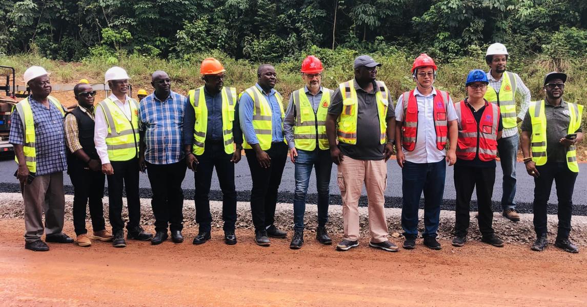 Minister Roland Layfette Giddings Inspects the Ganta-Tapita Road Project; Vows to Remit Outstanding Payments to Contractors to Complete the Corridor