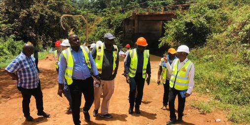 Minister Roland Layfette Giddings Inspects the Ganta-Tapita Road Project; Vows to Remit Outstanding Payments to Contractors to Complete the Corridor.